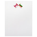 Canada and Bulgaria Crossed Flags Letterhead