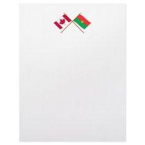 Canada and Burkina Faso Crossed Flags Letterhead Design