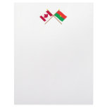 Canada and Burkina Faso Crossed Flags Letterhead Design