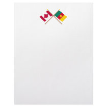 Canada and Cameroon Crossed Flags Letterhead Design