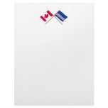Canada and Cape Verde Crossed Flags Personalized Letterhead