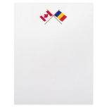 Canada and Chad Crossed Flags letterhead