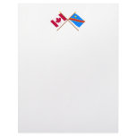 Canada and Congo Democratic Republic Crossed Flags letterhead