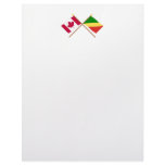 Canada and Congo Republic Crossed Flags letterhead
