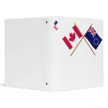 Canada and Cook Islands Crossed Flags 3 Ring Binders