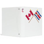 Canada and Costa Rica Crossed Flags Vinyl Binder