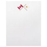 Canada and Cyprus Crossed Flags Personalized Letterhead