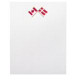 Canada and Denmark Crossed Flags Custom Letterhead