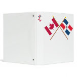 Canada and Dominican Republic Crossed Flags Binders