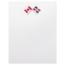 Canada and Dominican Republic Crossed Flags Letterhead Design