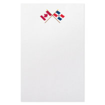 Canada and Dominican Republic Crossed Flags Stationery