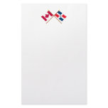 Canada and Dominican Republic Crossed Flags Stationery