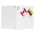 Canada and Ecuador Crossed Flags Binders