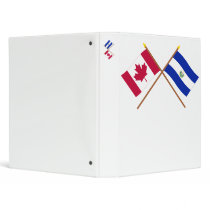 Canada and El Salvador Crossed Flags 3 Ring Binders