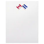 Canada and El Salvador Crossed Flags Letterhead