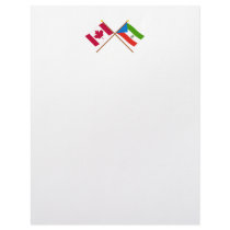 Canada and Equatorial Guinea Crossed Flags Personalized Letterhead