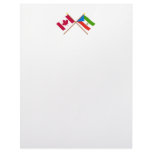 Canada and Equatorial Guinea Crossed Flags Personalized Letterhead