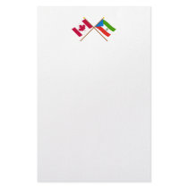 Canada and Equatorial Guinea Crossed Flags Stationery Paper