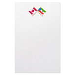 Canada and Equatorial Guinea Crossed Flags Stationery Paper