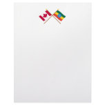 Canada and Ethiopia Crossed Flags Letterhead Design
