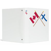 Canada and Finland Crossed Flags Vinyl Binders