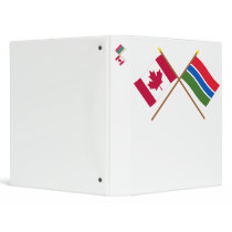Canada and Gambia Crossed Flags 3 Ring Binders