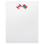 Canada and Gambia Crossed Flags Custom Letterhead