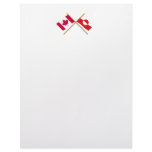 Canada and Greenland Crossed Flags Letterhead Template