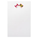 Canada and Grenada Crossed Flags Stationery Paper