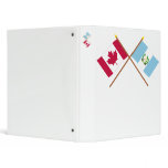 Canada and Guatemala Crossed Flags 3 Ring Binders