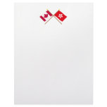 Canada and Hong Kong Crossed Flags Letterhead