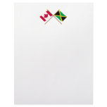 Canada and Jamaica Crossed Flags Letterhead Design