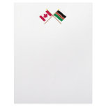 Canada and Kenya Crossed Flags Letterhead