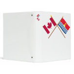 Canada and Kiribati Crossed Flags Vinyl Binder