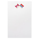 Canada and Kiribati Crossed Flags Stationery Paper