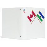 Canada and Lesotho Crossed Flags Vinyl Binder