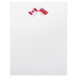 Canada and Manitoba Crossed Flags Letterhead Design