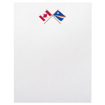 Canada and Marshall Islands Crossed Flags Letterhead