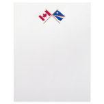 Canada and Marshall Islands Crossed Flags Letterhead