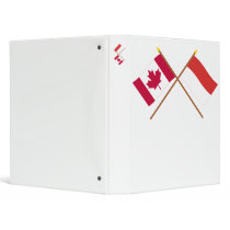 Canada and Monaco Crossed Flags Binder