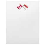 Canada and Monaco Crossed Flags Letterhead Template