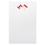 Canada and Monaco Crossed Flags Personalized Stationery