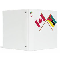 Canada and Mozambique Crossed Flags Binders