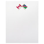 Canada and Namibia Crossed Flags Letterhead Design