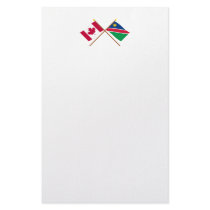 Canada and Namibia Crossed Flags Custom Stationery
