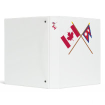 Canada and Nepal Crossed Flags Binders