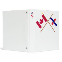 Canada and Netherlands Antilles Crossed Flags 3 Ring Binders