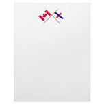 Canada and Netherlands Antilles Crossed Flags Letterhead