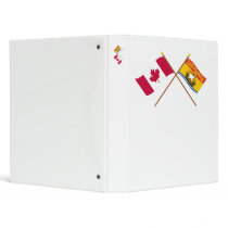 Canada and New Brunswick Crossed Flags binders by Vexillophile Canada and New Brunswick Crossed Flags binders