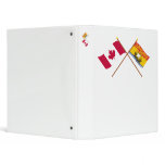 Canada and New Brunswick Crossed Flags 3 Ring Binder